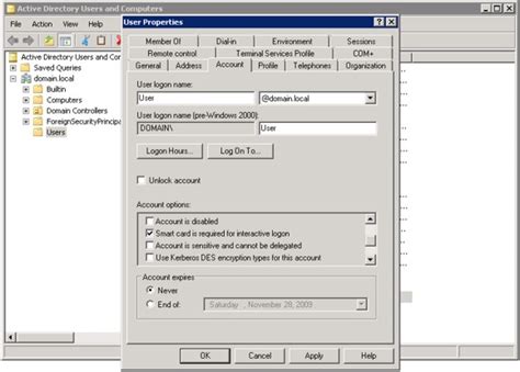 active directory smart card is required for interactive logon|About Requiring smartcard for interactive logon .